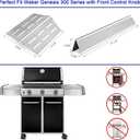 Genesis Grill Parts for Weber Genesis 300 Series (2011-2016), 17.5" Flavorizer Bars 7620, Heat Deflectors 7622 & 19.5" Grill Grate 7524 - Fit E310/E320/E330/S310/S320/S330