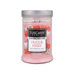Tuscany Limited Edition Scented Jar Candle - Hugs & Kisses- 18 ounces