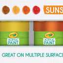 Crayola Paint Set in Sunset Colors, Multi-Surface Craft Paints, Painting Supplies, 4 Count
