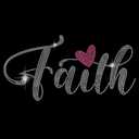 SUPERDANT Faith Iron on Rhinestones Motivational Text Crystal Heat Transfer Stickers Bling Iron on Decals Rhinestone Patches for T-Shirt Clothing Tote Bag Jackets DIY Art Craft Gifts Christian Decor