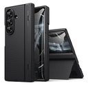 for Samsung Galaxy Z Fold 7 Case with Stand, Front Screen Protector, Hinge Protection, Slim & Rugged, Full Body Hard Cover, Daily Drop Protective Phone Case for Samsung Z Fold 7 5g 2025, Black