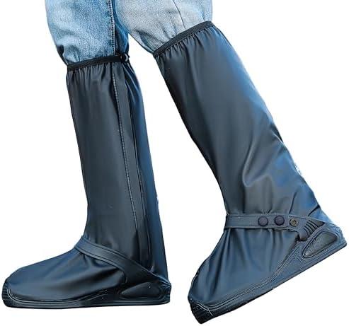 Rain Shoe Covers | Waterproof Shoe Covers for Men Women | Reusable Galoshes Overshoes (Black, Medium), Size 30
