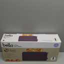 bella 2 Slice Slim Toaster, Fits-anywhere Kitchenware, 6 Setting Shade Control with Reheat & Cancel Buttons, Fits sourdough, 10 Long Slot, Anti Jam & Auto Shutoff, 900 Watt, Plum