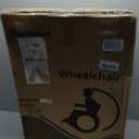 Portable Wheelchair,Lightweight Foldable Transport Chair with Handbrake for Adults and Senoirs