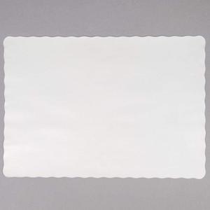 Off-White Colored Paper Placemat with Scalloped Edge - 1000/Case Size: 10" x 14" by Guffman