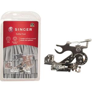 Singer 2500270 Sewing Machine Ruffler Attachment Presser Foot for Low-Shank Sewing Machines, Silver