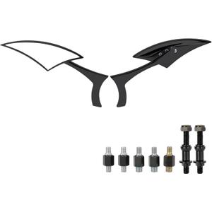 Motorcycle Blade Rear view Mirror 8mm 10mm Side Mirrors 360 Degree Black Universal Replacement for Harley Softail Dyna Sportster Road King Street Glide Scooter Chopper Cruiser