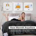 Wapaneus Heated Blanket Full 72" x 84" Electric Throw 10 Heating Levels 12 Hours Time Setings and Auto-Shut Off, Flannel Fast-Heating Electric Blanket, Grey