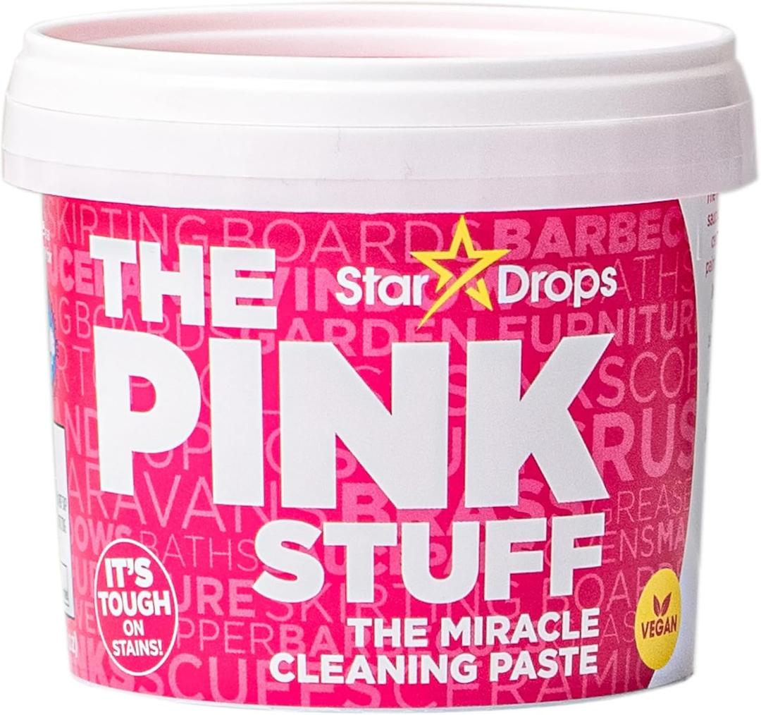 Stardrops The Pink Stuff Cleaning Paste 500g, Multi Purpose Cleaner for Kitchen, Bathroom, Tiles, Glass, Shower, Oven, Sink, Stainless Steel, Removes Grease, Grime & Stains (17.63 Ounce (Pack of 1))