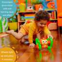 Bright Starts Roll & Glow Monkey Crawling Baby Toy with Lights and Sounds, Tummy Time Toy, 6 Months and up