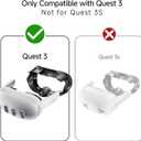 APEXINNO Adjustable Facial Interface for Meta Quest 3 Accessories,Face Cover with Breathable Foam Pads, Light-Blocking Nose Pad,Includes Two Face Cushions:Ice Silk & PU (Not Compatible with Quest 3S)