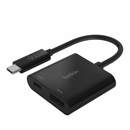 Belkin USB C to HDMI Adapter + USBC Charging Port to Charge While You Display, Supports 4K UHD Video, Passthrough Power up to 60W for Connected Devices, Compatible with MacBook, iPad, Windows 2pcs