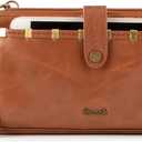 The Sak Iris Smartphone Crossbody Purse - Women's Cellphone Bag & Wallet For Everyday - Convertible Wristlet With Zipper, Tobacco / Leather
