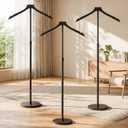 OLV 3 Pack Mannequin Torso, Adjustable Shirt Display Stand 30 to 41 Inches Height, Stable Dress Form Clothing Display Stand for Vendor, Portable Garment Rack for Cap and Gown, Black