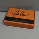 Haloo Brown Bob Wigs with Bangs Shoulder Length Straight Natural Looking Synthetic Heat Resistant Medium Hair Wigs for Women Daily Party, 16 Inch Dark Brown