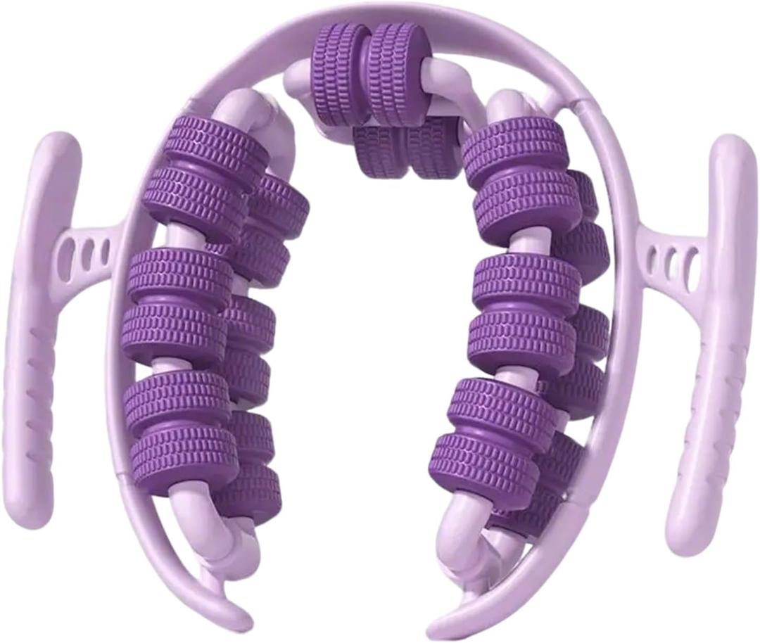 360 Wrap Around Leg Fascia Ring Massager, Deep Tissue Muscle Recovery Roller for Legs, Manual Cellulite Massager for Soreness & Swelling Relief, Compact & Easy to Store, Durable Material (purple)