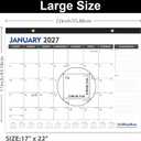 OuMuaMua Large Desk Calendar 2026-2027 - 19 Months from Jun. 2026 through Dec. 2027, 22 x 17 Inches Desktop Wall Calendar with Julian Date To-do & Notes, Corner Protectors for School Home Office