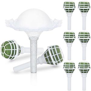 Thyle 7 Pcs Flower Bouquet Holder Foam Floral Handle Wedding Supplies Bridal Bouquet Kit for Wedding Flower DIY Floral Arrangements Decoration