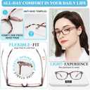 MARE AZZURO Lightweight Reading Glasses Women Retro Rectangle Readers 1.0 1.25 1.5 1.75 2.0 2.25 2.5 2.75 3.0 3.5 4.0 5.0 6.0 (Leopard)