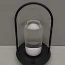 Cordless Table Lamp - Portable Lumisom Crystal Lantern with Touch & 3 Color Dimmable, Rechargeable Small Battery Powered Desk Lamp, Kiyagi Crystal Lantern for Bedroom Bedside Patio Camping Bar (Black)