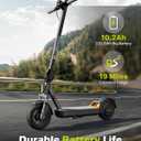 MEGAWHEELS Electric Scooter for Adults with Suspension, 8.5/10in Vacuum Tires, 14/19/28/31Miles, 15MPH Max Speed, Turn Lights, Foldable Electric Scooter for Commuter