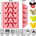 3 x Sidosir 3Pcs Gummy Mouse Candy Molds, Non-stick Silicone Candy Molds for Making Crayons, Chocolate,Cake Pops, Ice tube,wax melt