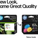 HP 67XL Tri-Color High-Yield Ink Cartridge Printers | Works with Printer Series: DeskJet 1255, 2700, 4100; Envy 6000, 6400 | Eligible for Instant Ink | 3YM58AN