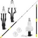 26FT Reach Light Bulb Changer with Extension Pole, for High Ceilings with Cage Style and Suction Cup Bulb Changers, 5-20FT Aluminum Bulbs Telescopic Pole Changers for Recessed Lights