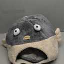 Cat Beds for Indoor Cats - Cat Bed Cave with Removable Washable Cushioned Pillow,2 in 1 Super Soft cat Tent for Kitten and Small Cats, Lively Pufferfish Animal-Shape & Furniture, Grey Multiple Sizes