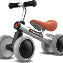 Baby Balance Bike 1 Year Old, Toddler Bike for One Year Old Boy Birthday Gift, 1-3 Years Toddler First Bike with No Pedal & Silence Wheels, Ride on Toy Gifts for 1 Year Old Boy (Grey Rocket)