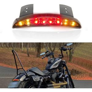 DREAMIZER Motorcycle Brake Tail light Fender Edge LED Lamp with Turn Siganls Compatible with Sportster XL883N 1200N XL1200V XL1200X Cafe Racer Chopper - Smoke