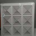 Vent Systems 24" x 24" Inch White Square Ceiling Diffuser Plate 4 Pack Highly Durable Plastic 9-Piece Louvered Grid Vent Cover - Air Deflector for Supply and Exhaust - Fits Drop Ceilings