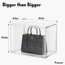 Purse Organizer for Closet, Clear Acrylic Display Case for Handbag Organizer, Stackable Purse Storage Box with Magnetic Door, Plastic Holder Containers for Book, Collectibles, Cosmetic 9 Pack