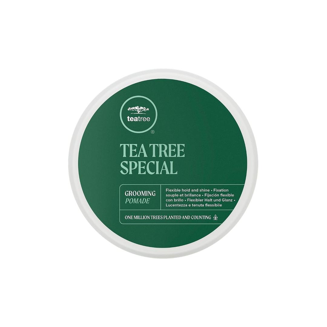 Tea Tree Grooming Pomade, Flexible Hold + Shine, For All Hair Types, Especially Wavy + Curly, 3 oz.