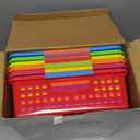 ZZYFGH 6 Pack Plastic Classroom Paper Organizers, Turn in Trays Classroom,Paper Trays for Classroom, Book Baskets for Library, Drawers, Office, Home(12.6 * 9.8 * 3.1in)