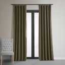 HPD Half Price Drapes Signature Velvet Thermal Blackout Curtains for Living Room 120 Inch Long (1 Panel) Rod Pocket Insulated Blackout Curtains for Bedroom Window Curtains, 50W x 120L, Denver Taupe