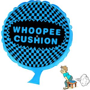 Whoopee Cushion, 9" Whoopie Cushion Fart Toy, Self Inflating Woopie Cushion for Kids Adult Teens, Make Great Big Mega Woopy Fart Sounds, Funny Fart Game, Prank Gag White Elephant Gifts (Blue)