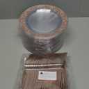 I00000 72 Pcs Rose Gold Dessert Plates 7.5" & 72 Pcs Disposable Forks 7.4", Lace Design Plastic Salad Plate, Plastic Appetizer Plate for all Holidays Perfect for Party & Wedding