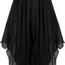 Halloween Grim Reaper Costume Halloween Hooded Cloak Cosplay Costumes for Adult Medieval Renaissance Cape (Large, Black)