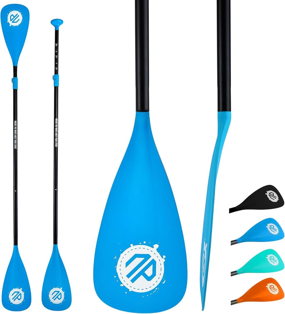 niphean Sup Paddle, Adjustable Paddle Board Paddles, Lightweight Kayak Paddle, Detachable Stand Up Paddle Board Accessories Oars with Aluminum Alloy Shaft and Fiberglass Blade, 4 Piece