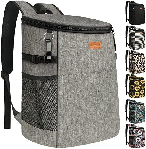 Camping Cooler Backpack 30 Cans, Soft Backpack Coolers Insulated Leak Proof Travel Cooler Bag Waterproof Lunch Picnic Beach Work Trip Thermal Bag Drink Beverage Beer Bag Cooler