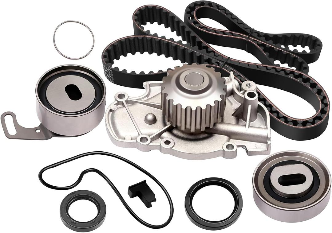 Timing Belt Kit including timing Belt water pump with gasket tensioner bearing etc,OCPTY Compatible for 90 91 92 93 94 95 96 97 Honda Accord/95 96 97 Honda Odyssey/96 97 Isuzu Oasis