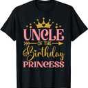 Uncle of The Birthday for Girl - 1st Birthday Princess Girl T-Shirt S