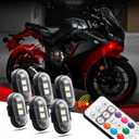 Colorful Led Aircraft Strobe lights Motorcycle Lights,LED Flash Position Wireless Light Aircraft Airplane Helicopter Warning Lights (6PCS) (6PCS)