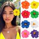 8 Pcs Flower Hair Clips for Women, Tropical Hawaiian Flower Hair Clips, Bohemian Artificial Hawaiian Hairs Clip for Women Girls Bride Wedding Beach Party Vacation Essential Accessories