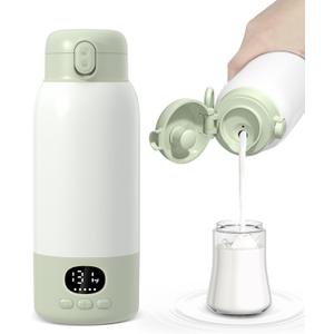 Portable Bottle Warmer 17oz Large Capacity Bottle Warmer for Travel, Fast Heating for Breast Milk Formula and Milk, Suitable for Baby Outdoor Airplane and Car Green5