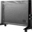 Space Heater for Indoor Use Large Room, 1500W Infrared Electric Room Heater for Bedroom Office, Overheating & Tip-Over Protection (Black)