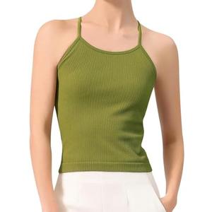 Women's Camisole Tank Tops Ribbed Summer Sleeveless Cute Crop Tops for Women