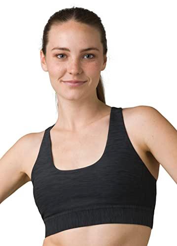 PrAna Women's Kimble Bra, Black Heather, M