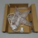 Christmas Tree Topper Lighted Star with Built-in 10 Replaceable Bulbs, 9.5 Clear Five-Pointed Star Tree Topper Plug in for Indoor Office Xmas New Year Holiday Tree Decoration, Warm White